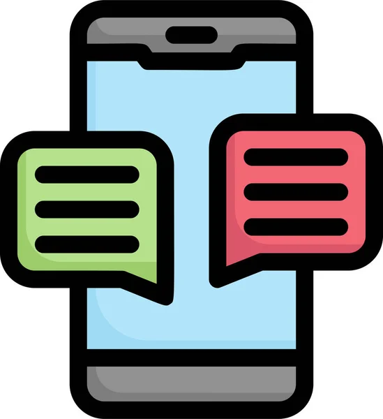 Call Center Chat Kommunikációs Ikon — Stock Vector