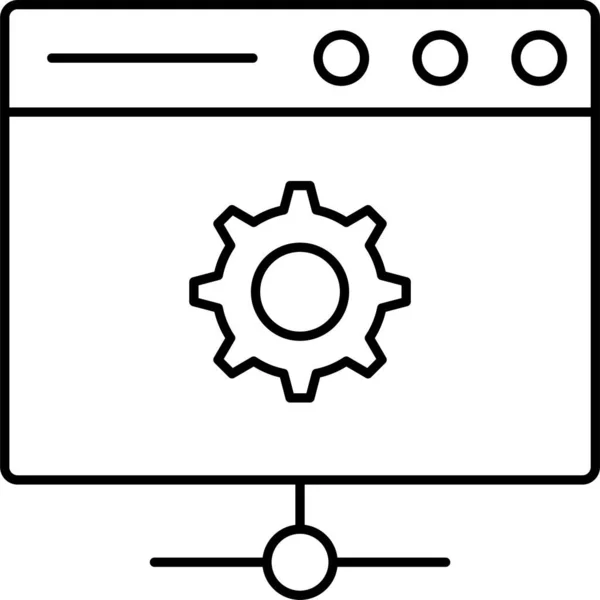 Ícone Navegador Configuração Internet — Vetor de Stock