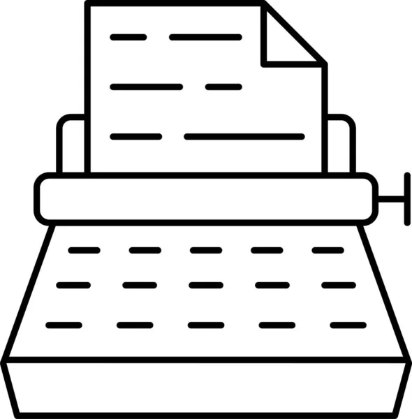 Keys Sheet Typewriter Icon Business Management Category — Stockvektor