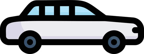 Araç Kipleri Ulaşım Kategorisinde Otomotiv Limuzin Simgesi — Stok Vektör