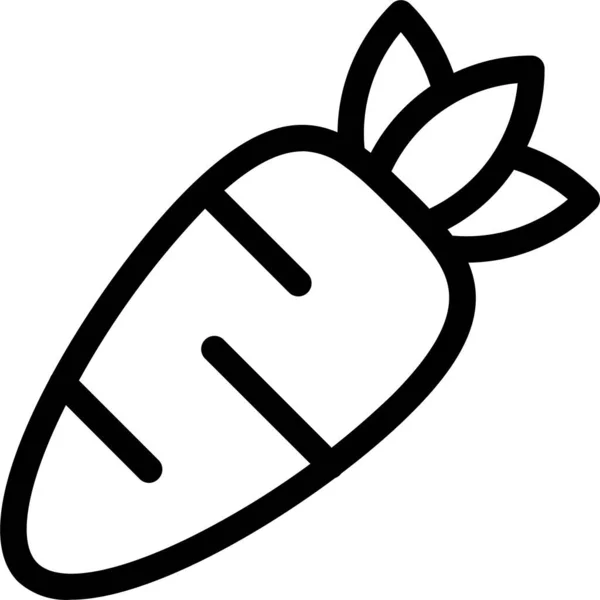 Carrot Easter Egg Icon Outline Style — 图库矢量图片