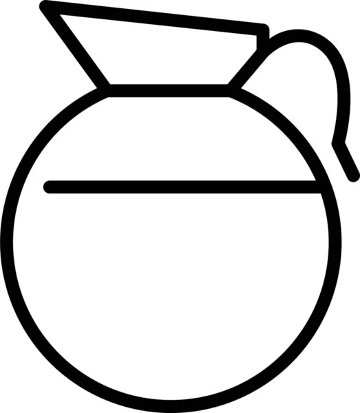 Значок Кафе Кавоварки Стилі Контур — стоковий вектор