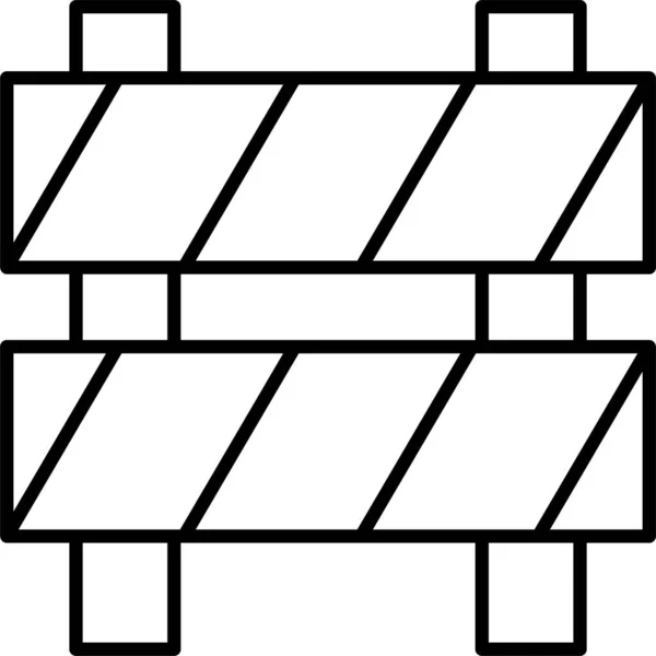 Значок Блочного Бар Єру Зупинки — стоковий вектор