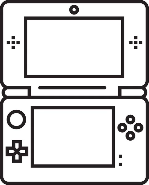 Icône Contrôleur Console 3Ds Dans Style Contour — Image vectorielle