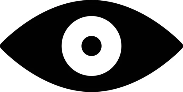 Oční Bulva Vzhled Ikona Pevném Stylu — Stockový vektor