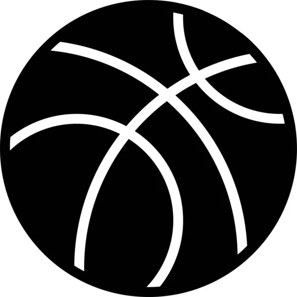 Pelota Baloncesto Icono Comercio Electrónico Estilo Sólido — Vector de stock