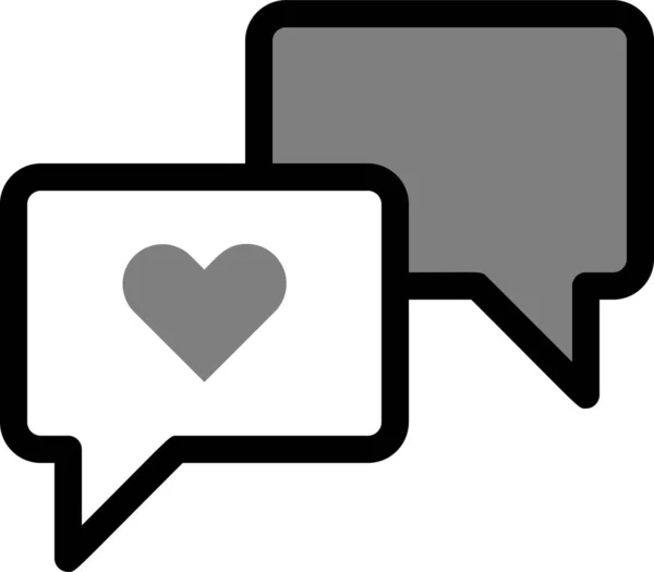 Chat Flitterwochen Liebe Ikone Der Kategorie Liebe Romantik — Stockvektor