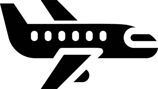 Avião Aeronaves Ícone Automotivo Categoria Veículos Modos Transporte — Vetor de Stock