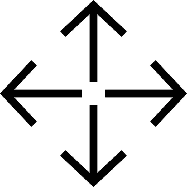 Иконка Направления Стрелки Твердом Стиле — стоковый вектор