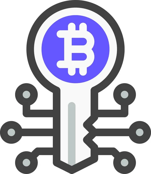 Blockchain Cryptocurrency Digital Currency Icon — Stock Vector