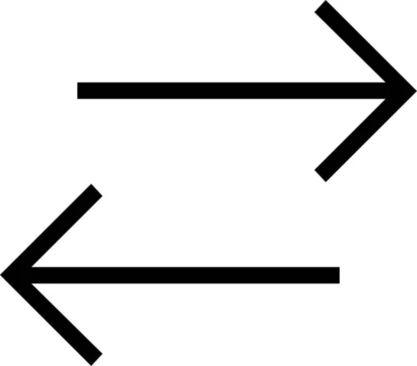Pfeile Richtungsorientierung Symbol Solidem Stil — Stockvektor