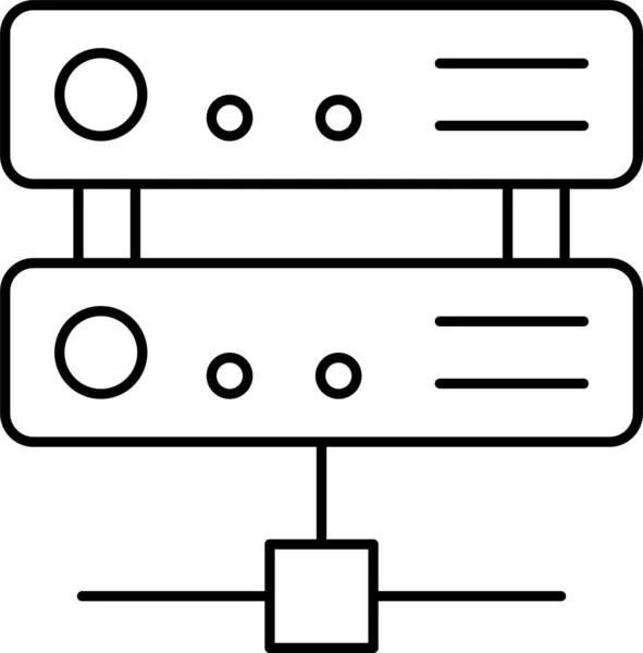 Ikona Databáze Serveru — Stockový vektor