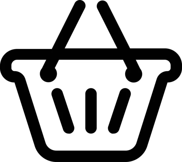 Basket Buy Cart Icon Outline Style — Stock Vector
