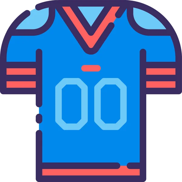 Icono Del Club Fútbol Americano Estilo Contorno Lleno — Vector de stock