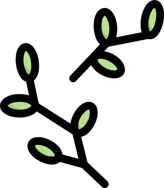Branches Leaf Nature Icon Spring Category — 图库矢量图片