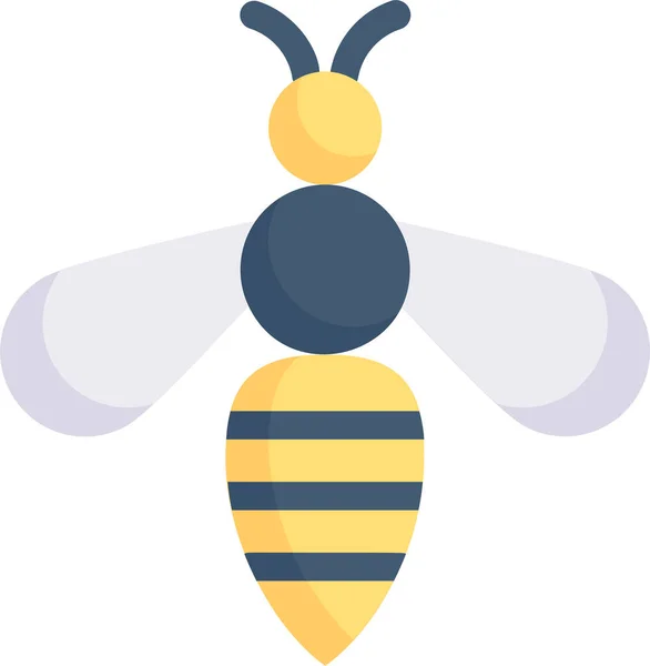 Animal Bee Honeybee Icon Flat Style — Stock Vector