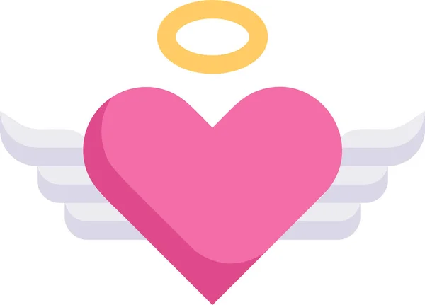 Angel Heart Honeymoon Icon Love Romance Category — 图库矢量图片