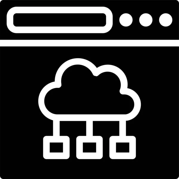 Cloud Computing Data Icon Στην Κατηγορία Marketing Seo — Διανυσματικό Αρχείο