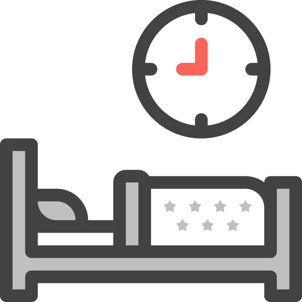 Time Management Business Sleep Icon Filled Outline Style — Stockový vektor