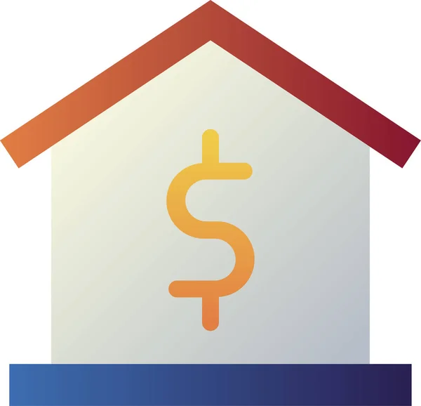 Debt Home House Icon Smooth Style — Stock Vector