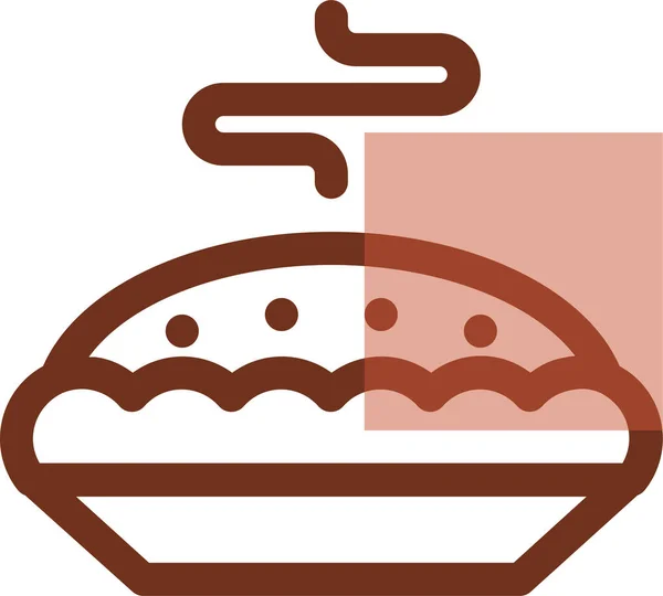 Otoño Panadería Desierto Icono Estilo Del Esquema — Vector de stock