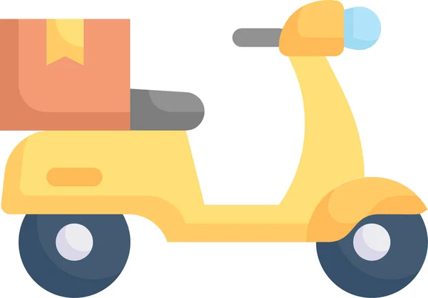 Levering Motorfiets Korting Pakket Levering Pictogram — Stockvector