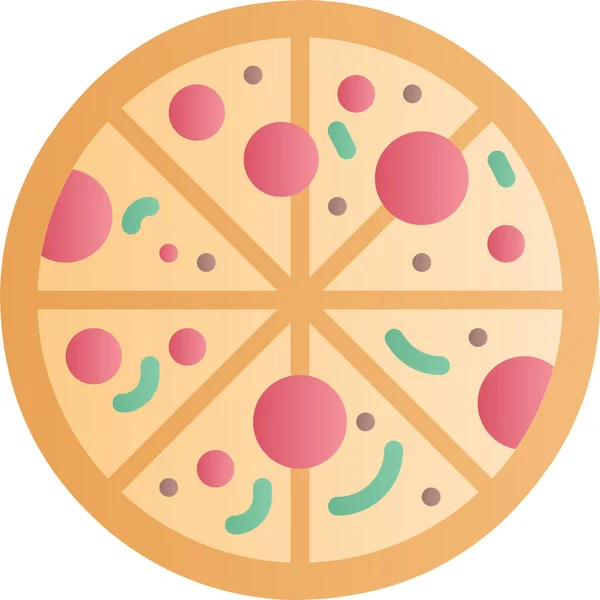 Eten Drinken Pizza Kaas Icoon — Stockvector