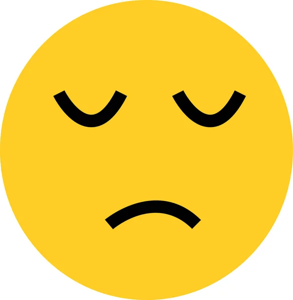 Emoji Emotie Essentieel Icoon Platte Stijl — Stockvector