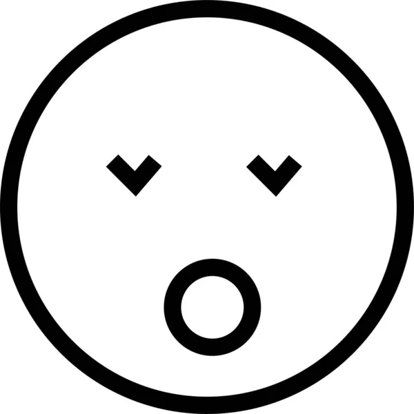 Özet Biçimdeki Emoji Duygu Simgesi — Stok Vektör