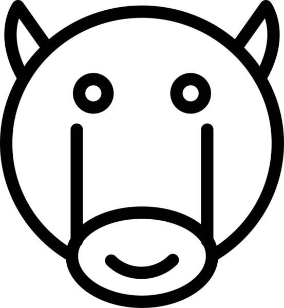 Animal Cattle Sheep Icon Outline Style — Stock vektor