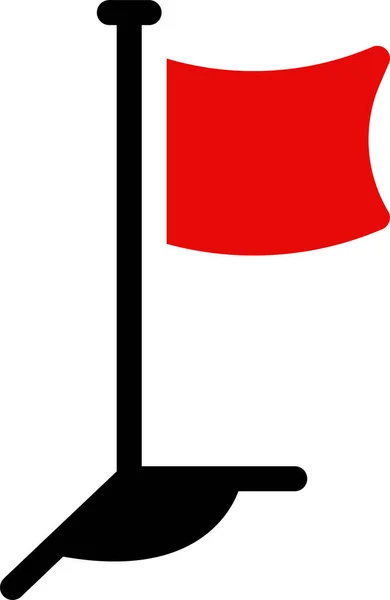 Ícone Meta Bandeira País Estilo Plano —  Vetores de Stock