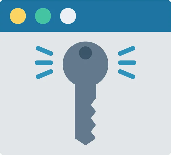 Κλειδί Πρόσβασης Εικονίδιο Κλειδώματος Επίπεδο Στυλ — Διανυσματικό Αρχείο