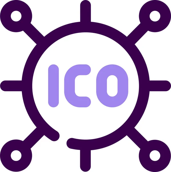 Blockchain Crypto Monnaie Icône Monnaie Numérique — Image vectorielle