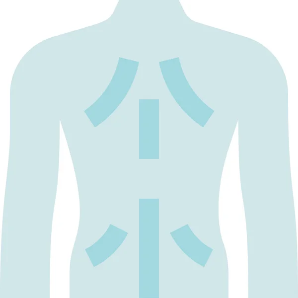 Espalda Cuerpo Órgano Anatomía Icono — Vector de stock