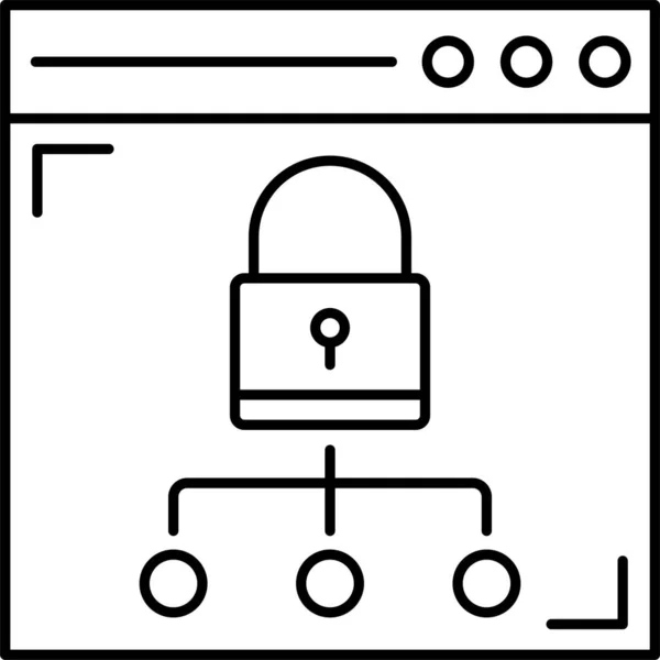 Privates Browserschloss Symbol — Stockvektor