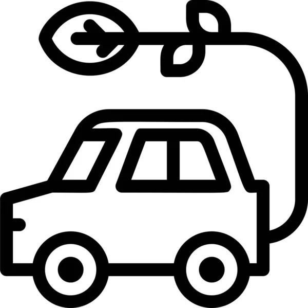 Икона Экологии Экологического Автомобиля Категории Экология Экологизм — стоковый вектор