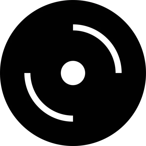 Audio Burner Icon Solid Style — Stock vektor