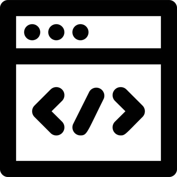 Sitio Web Html Icono Programación — Vector de stock