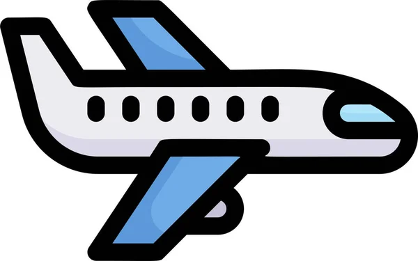 Aircraft Airplane Automotive Icon Vehicles Modes Transportation Category — Stock vektor