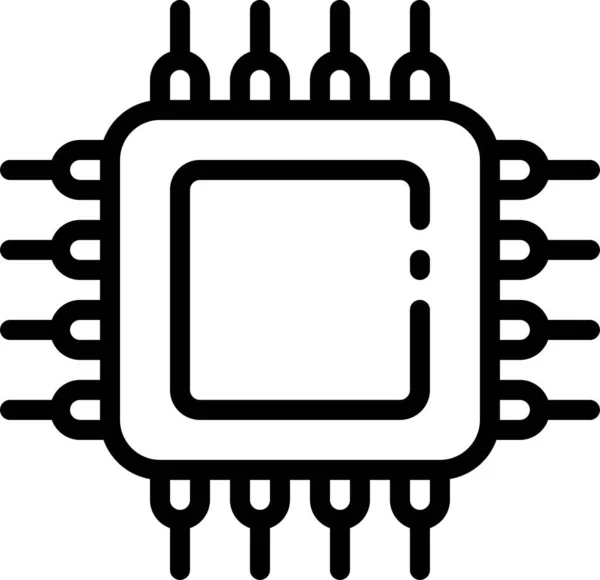 Chip Kern Cpu Pictogram — Stockvector