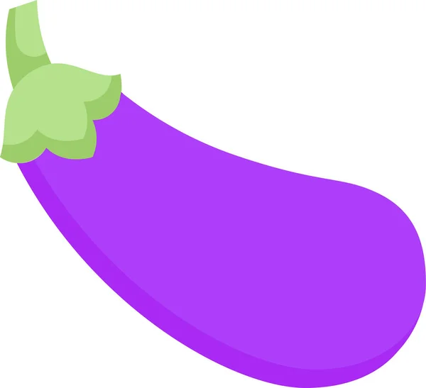 Eggplant Farm Fiber Icon — Stock Vector