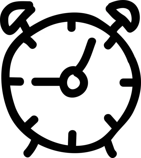 Alarm Clock Notification Icon Handdrawn Style — 图库矢量图片