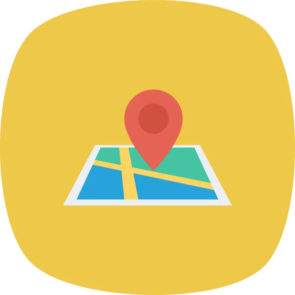 Icône Carte Localisation Citymap Dans Style Plat — Image vectorielle