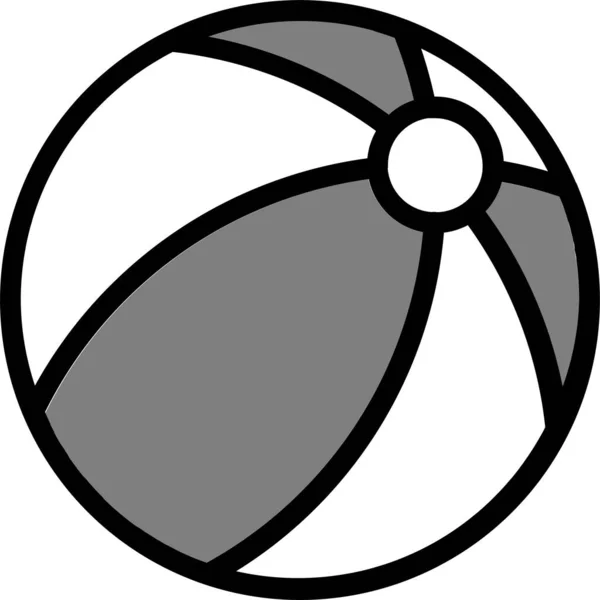 Икона Отдыха Пляжный Мяч Летней Категории — стоковый вектор
