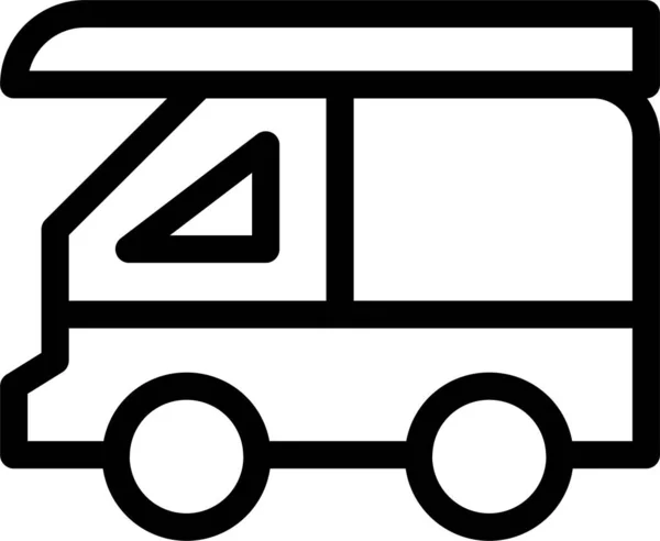 Icono Transporte Camiones Automóvil Estilo Esquema — Vector de stock