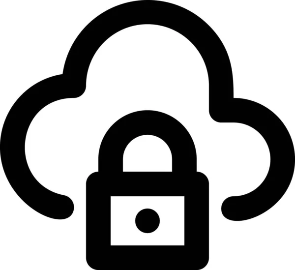 Ikona Bezpieczeństwa Chmurze — Wektor stockowy