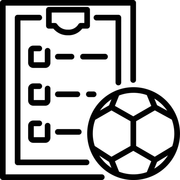 Ball Chart Checklist Icon Outline Style — Stock vektor