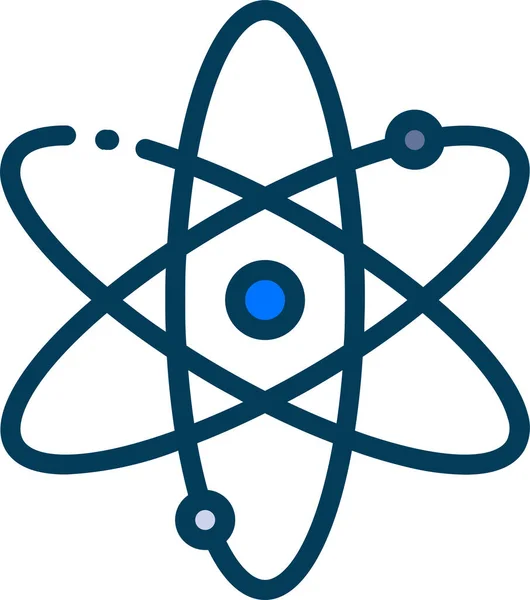 Значок Навчання Атомної Освіти Заповненому Стилі — стоковий вектор