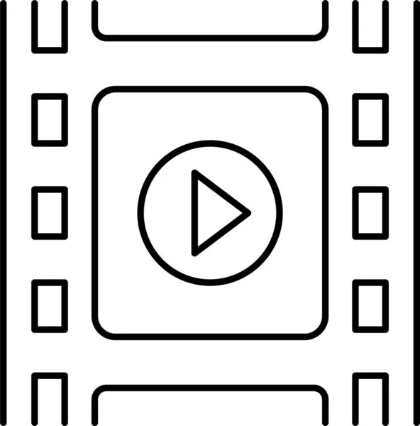 Filmstreifen Ikone Der Kategorie Film Video — Stockvektor