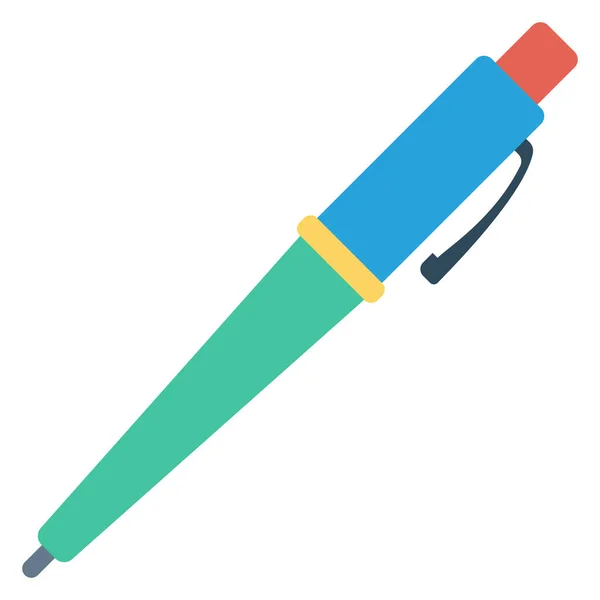 Edit Notes Pen Icon Flat Style — Stock Vector